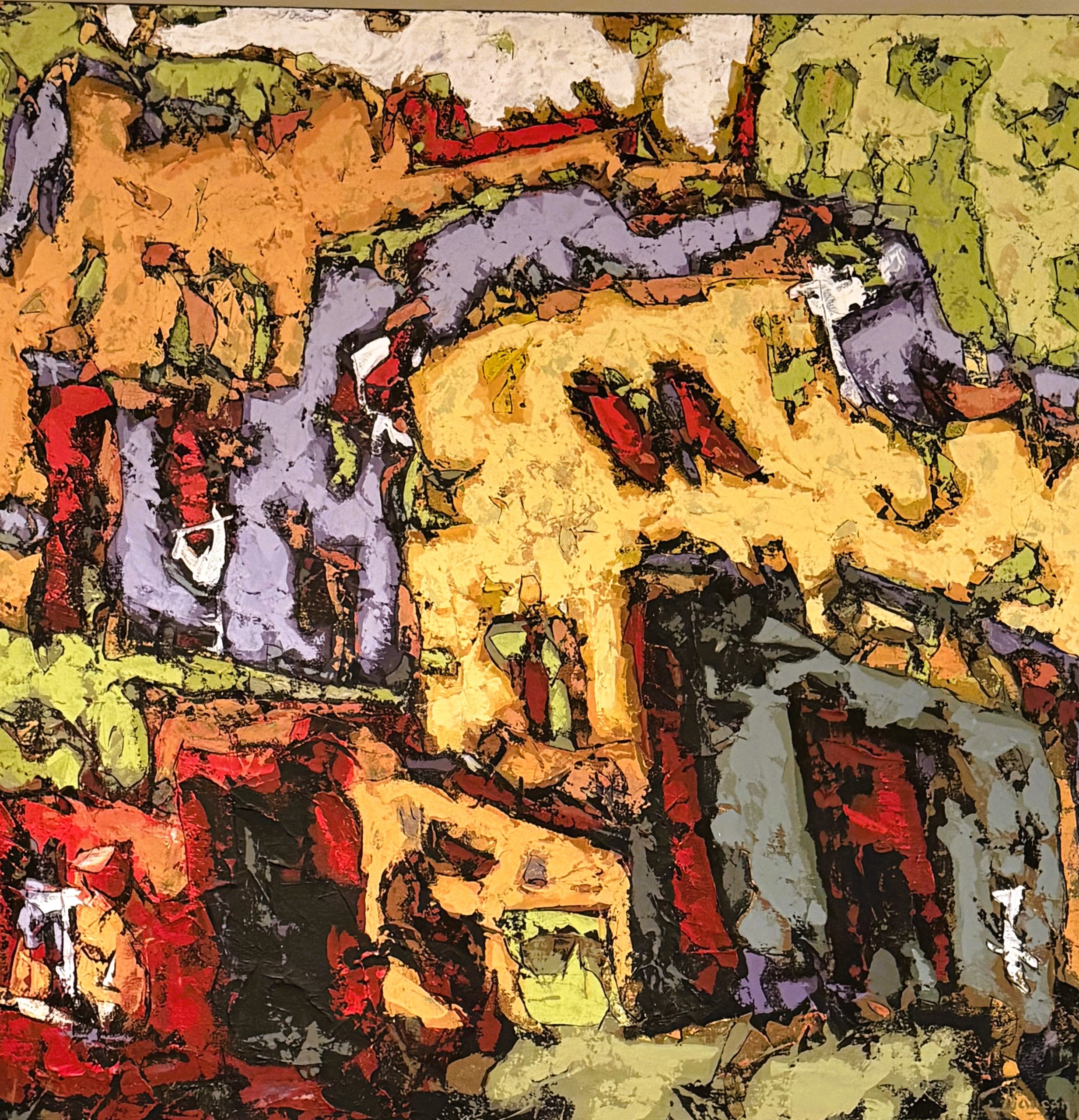FRANCIS BRETON BAUCAN – C’EST PLUTOT RARE QU’UN PAPILLON SE DEGUISE EN PERE NOEL (30×30)